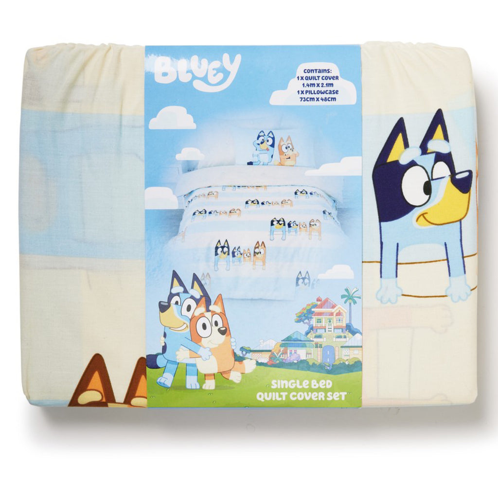 Bluey Double Quilt Cover Set Kids Korna