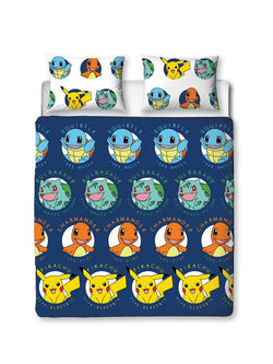Pokemon Gotta Double to Queen Quilt Cover Set - POLYESTER