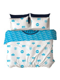 Manchester City FC Crest "Reversible" Football Double to Queen Quilt Cover Set
