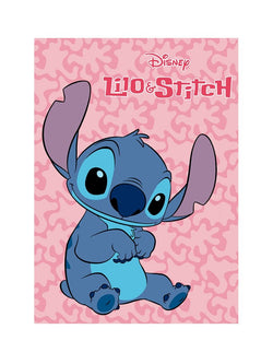 Disney Lilo & Stitch Pink Throw Size Fleece Blanket