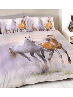 Galloping Horses Double to Queen Quilt Cover Set