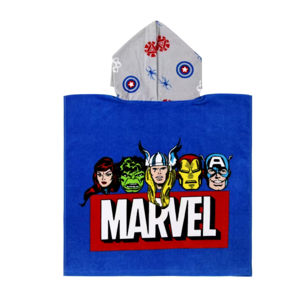 Marvel Kids Avengers Hooded Towel Spider-Man Hulk Captain America Ponch Beach Bath Towel Wrap Robe, Multi, One size : Buy Online at Best Price in KSA - Souq is now