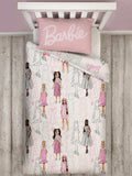 Barbie Figures Silhouettes  Single Quilt Cover Set POLYESTER