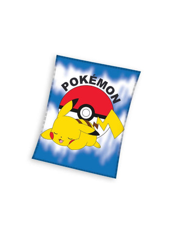 Pokemon Pikachu & Poke Ball Fleece Throw Blanket (SUPER SOFT)