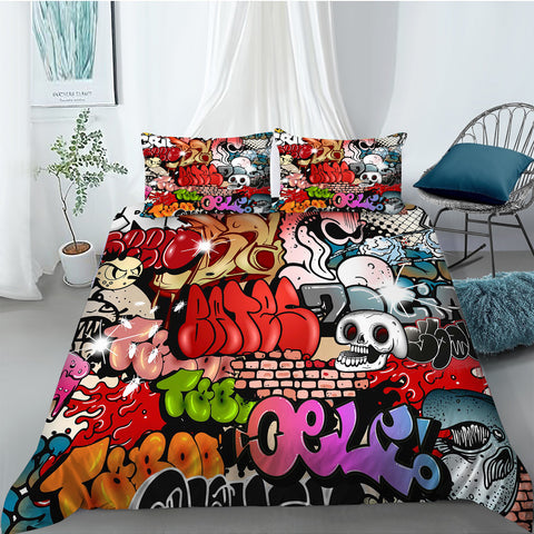 Street Graffiti Quilt Cover Set