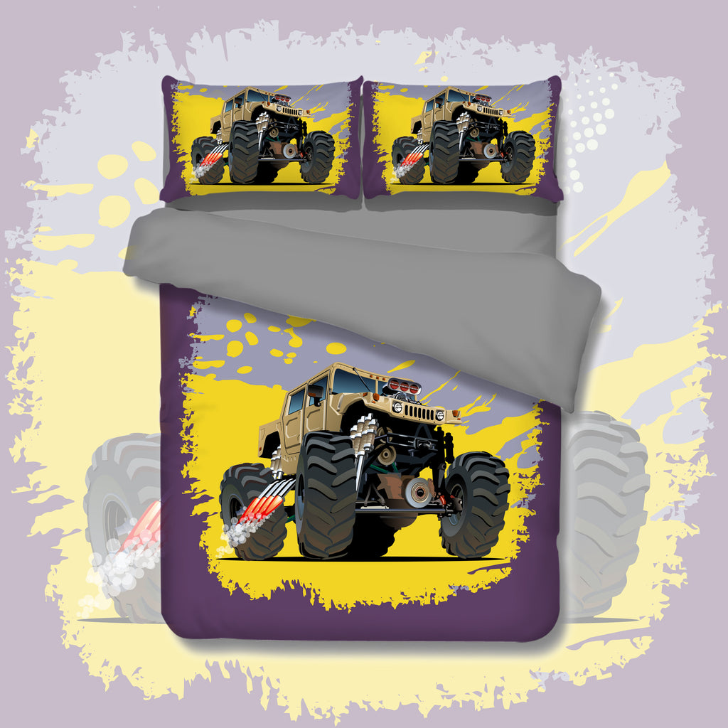 Monster Truck Quilt Cover Set Kids Korna