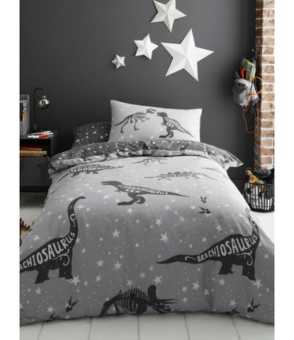 Dinosaur Space T-Rex Single Quilt Cover Set