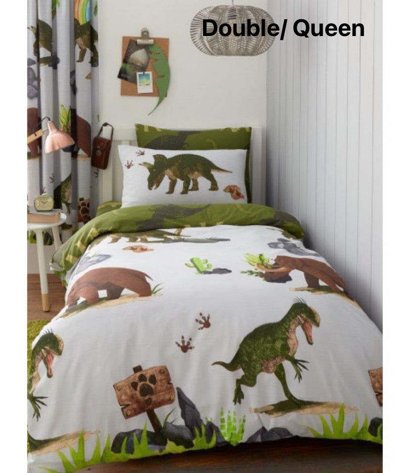 Prehistoric Dinosaur Double to Queen Quilt Cover Set Kids Korna