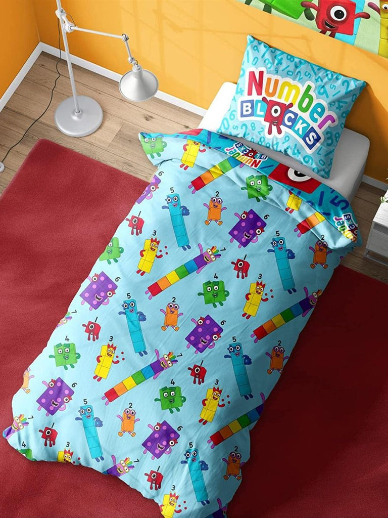 Number Blocks Toddler/ Junior/ Cot Quilt Cover Set Kids Korna