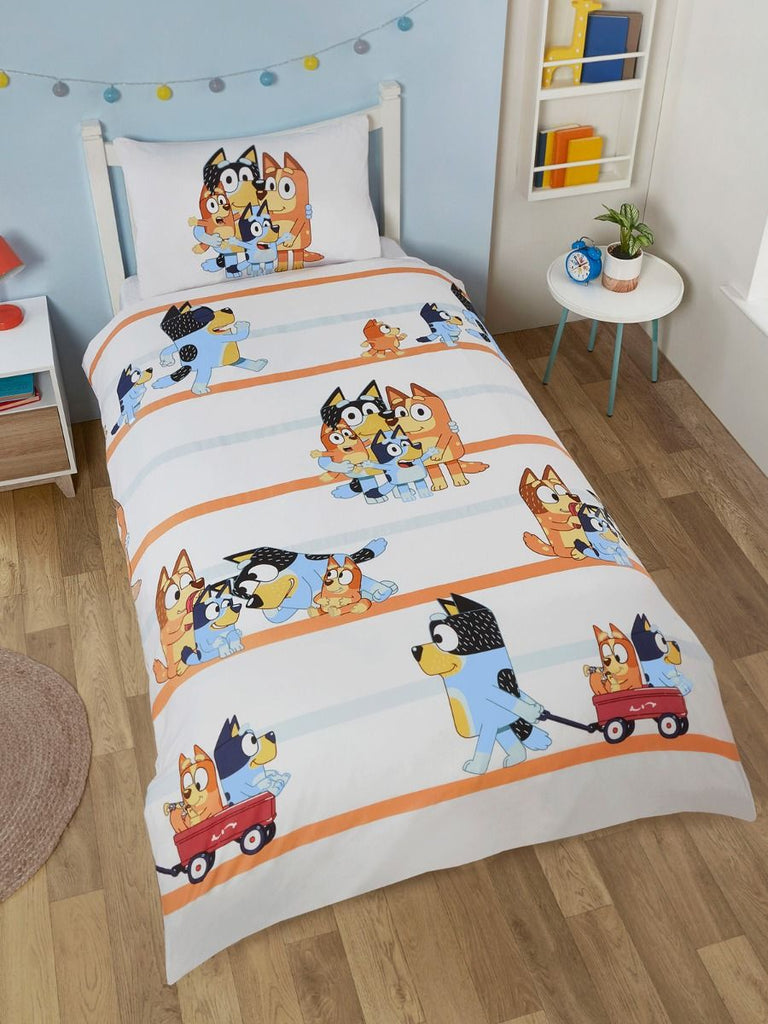 Bluey Family Cotton Single Quilt Cover Set Kids Korna