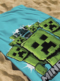 Minecraft Movie Beach Towel
