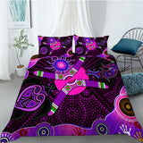 PRE ORDER Aboriginal Boomerang Purple Quilt Cover Set