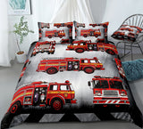 PRE ORDER Fire Trucks & Rescue Vehicles Quilt Cover Set