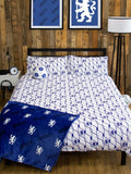 Chelsea FC Geometric "Reversible" Football Double to Queen Quilt Cover Set