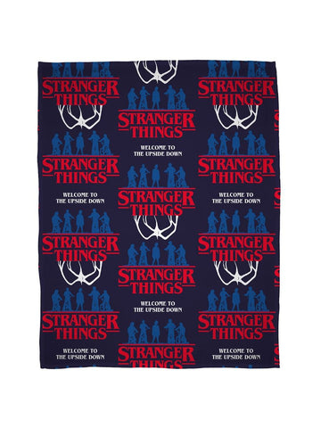 Stranger Things Throw Size Fleece Blanket (SUPER SOFT)