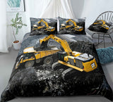 PRE ORDER Construction Excavator & Dump Truck Quilt Cover Set