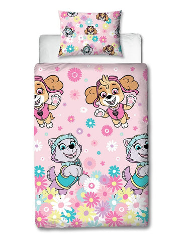 Paw Patrol Flowers Single Quilt Cover Set Polyester
