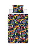 Hot Wheels Racer Single Quilt Cover Set Polyester