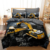 PRE ORDER Construction Excavator & Dump Truck Quilt Cover Set