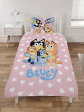 Bluey I Love U Cotton Single Quilt Cover Set