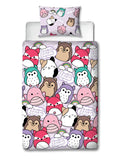 Squishmallows Bright Single Quilt Cover Set Polyester