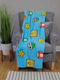 Nintendo Super Mario Throw Size Fleece Blanket (SUPER SOFT)