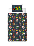 Nintendo Super Mario Blackened Single Quilt Cover Set POLYESTER