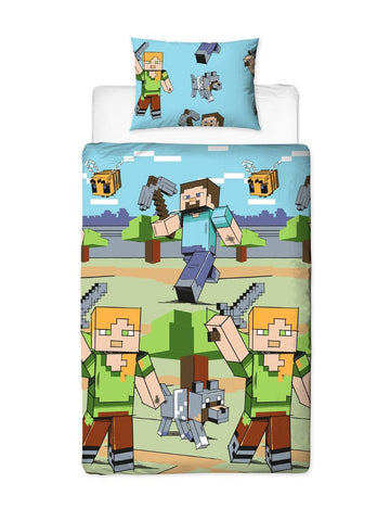 Minecraft Adventure Single Quilt Cover Set POLYESTER