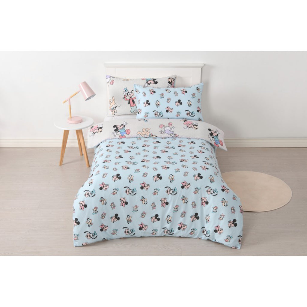 Minnie Mickey & Friends Reversible Single Quilt Cover Set – Kids Korna