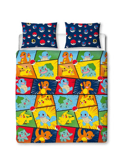 Pokemon Retro Double to Queen Quilt Cover Set - POLYESTER