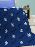 Chelsea FC Geometric Throw Size Fleece Blanket (SUPER SOFT)