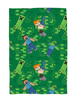 Minecraft Levels Throw Size Fleece Blanket