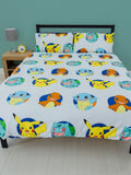 Pokemon Gotta Double to Queen Quilt Cover Set - POLYESTER