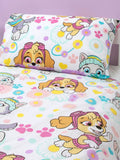 Paw Patrol Flowers Reversible - Toddler/ Junior/ Cot Quilt Cover Set