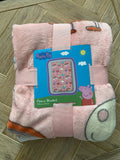 Peppa Pig Playful Throw Size Fleece Blanket (SUPER SOFT)