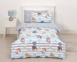 Paw Patrol Blue Licensed Double Quilt Cover Set POLYESTER