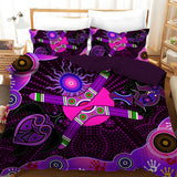 PRE ORDER Aboriginal Boomerang Purple Quilt Cover Set