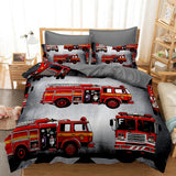 PRE ORDER Fire Trucks & Rescue Vehicles Quilt Cover Set