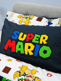 Nintendo Super Mario Blackened Double to Queen Quilt Cover Set - POLYESTER