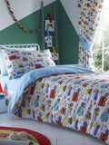 Bright Trucks Single Quilt Cover Set