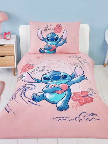 Lilo & Stitch Aloha Reversible - Toddler/ Junior/ Cot Quilt Cover Set