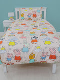 Peppa Pig Playful Single Quilt Cover Set Polyester