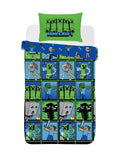 Minecraft Aop Single Quilt Cover Set POLYESTER