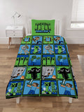 Minecraft Aop Single Quilt Cover Set POLYESTER