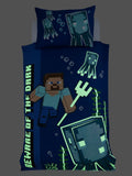 Minecraft Beware Of The Dark Single Quilt Cover Set