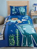 Minecraft Beware Of The Dark Single Quilt Cover Set