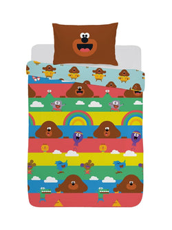 Hey Duggee Stripe "Reversible" Toddler/ Junior/ Cot Quilt Cover Set