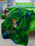 Minecraft Levels Throw Size Fleece Blanket