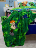Minecraft Levels Throw Size Fleece Blanket