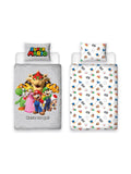 Super Mario Bros Here We Go "Reversible" Licensed Single Quilt Cover Set